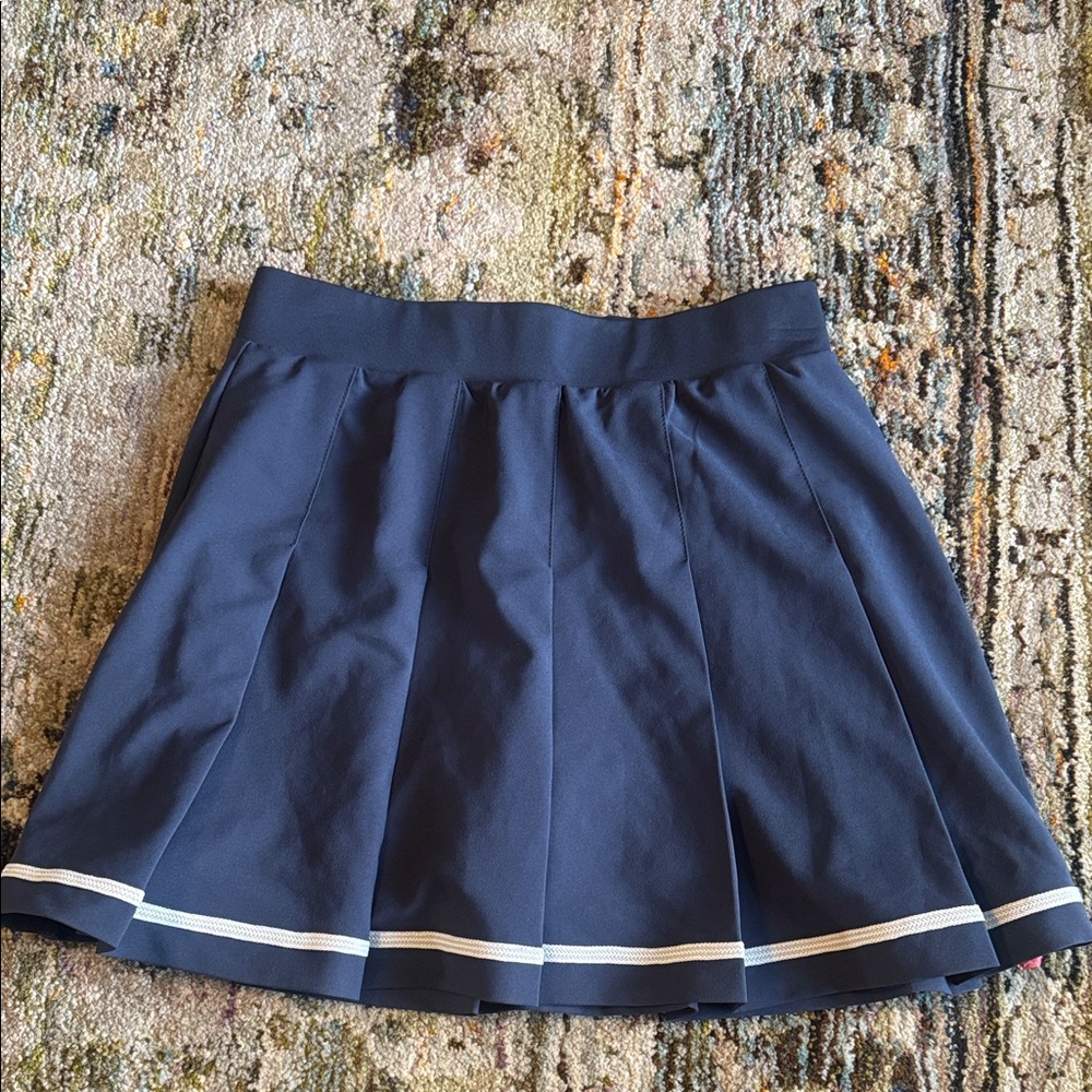 Varley Dark Blue Skater Skirt with White Trim